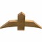 Ekena Millwork Bellingham Rough Sawn Timber Gable Bracket, Western Red Cedar, 36"W x 18"H x 2"D x 6"F, 12/12 Pitch GBW036X18X0206BEL00RWR - alternate 4